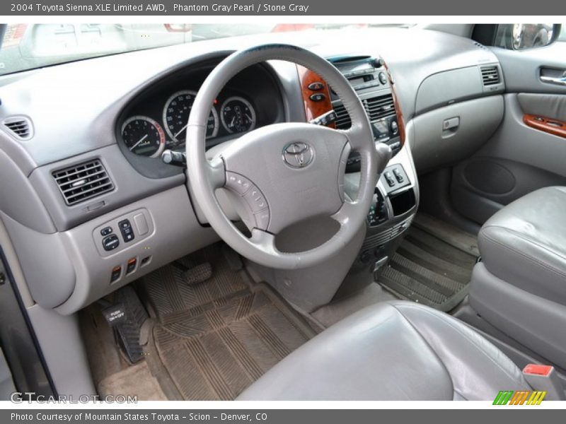Phantom Gray Pearl / Stone Gray 2004 Toyota Sienna XLE Limited AWD