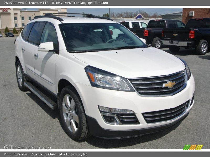 White / Dark Titanium/Light Titanium 2015 Chevrolet Traverse LTZ