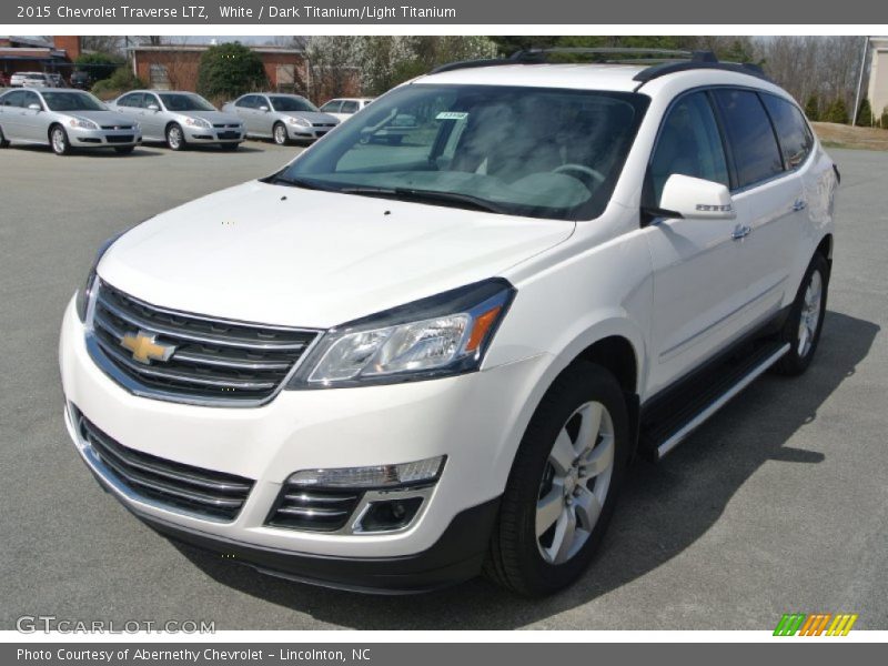 White / Dark Titanium/Light Titanium 2015 Chevrolet Traverse LTZ