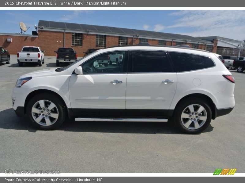 White / Dark Titanium/Light Titanium 2015 Chevrolet Traverse LTZ