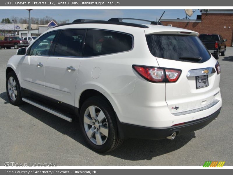 White / Dark Titanium/Light Titanium 2015 Chevrolet Traverse LTZ