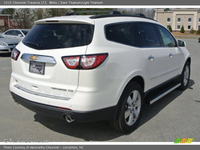 White / Dark Titanium/Light Titanium 2015 Chevrolet Traverse LTZ