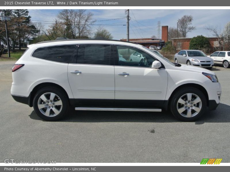 White / Dark Titanium/Light Titanium 2015 Chevrolet Traverse LTZ