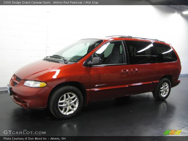 Inferno Red Pearlcoat / Mist Gray 2000 Dodge Grand Caravan Sport