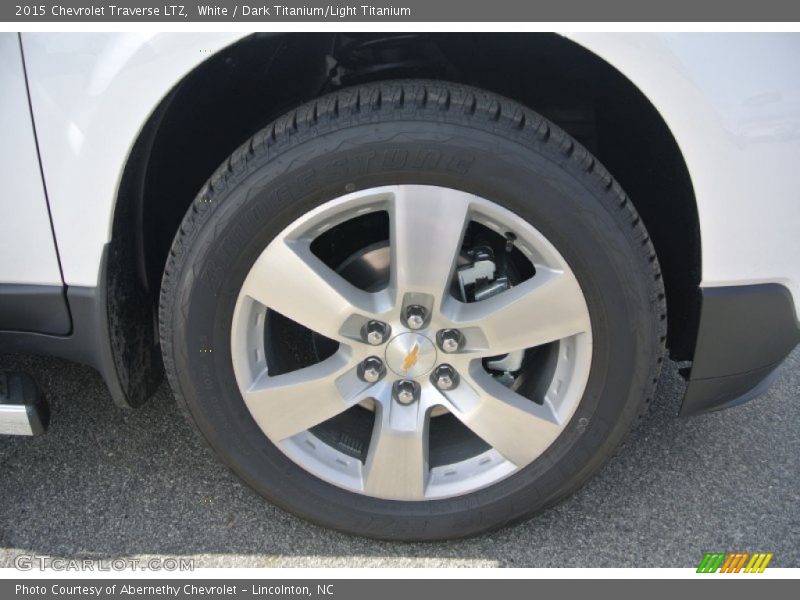 White / Dark Titanium/Light Titanium 2015 Chevrolet Traverse LTZ