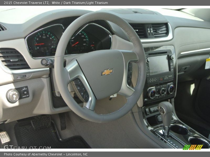 White / Dark Titanium/Light Titanium 2015 Chevrolet Traverse LTZ