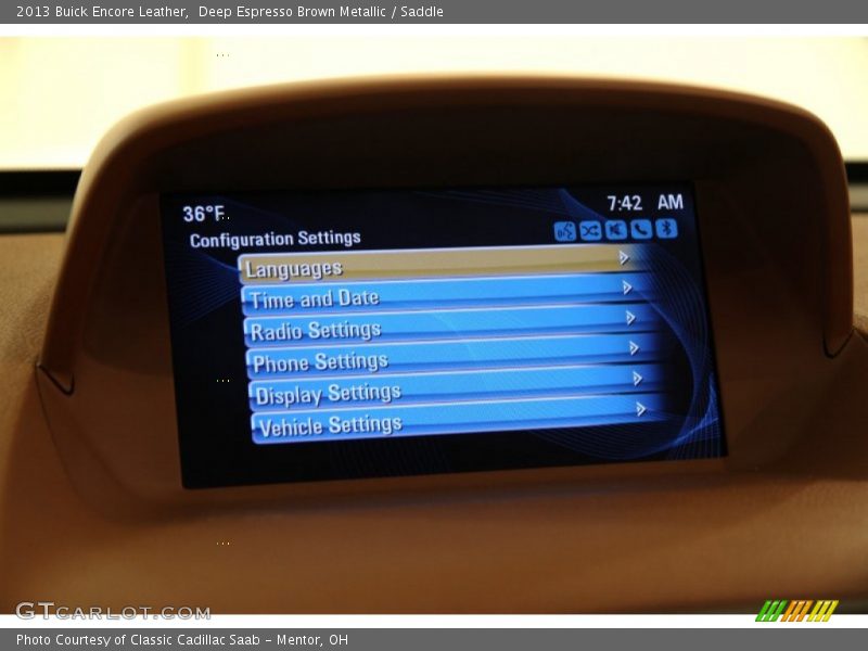 Deep Espresso Brown Metallic / Saddle 2013 Buick Encore Leather