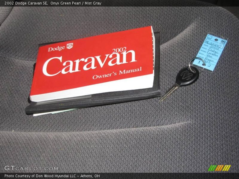 Onyx Green Pearl / Mist Gray 2002 Dodge Caravan SE