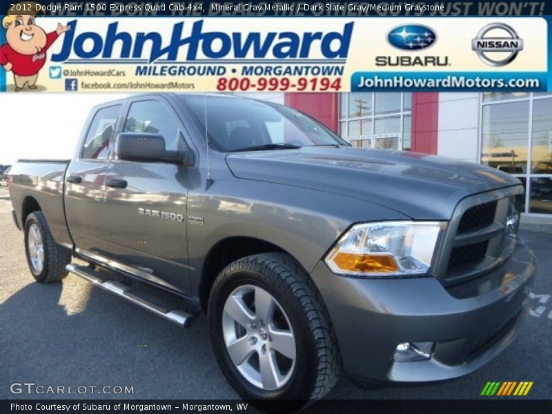 Mineral Gray Metallic / Dark Slate Gray/Medium Graystone 2012 Dodge Ram 1500 Express Quad Cab 4x4