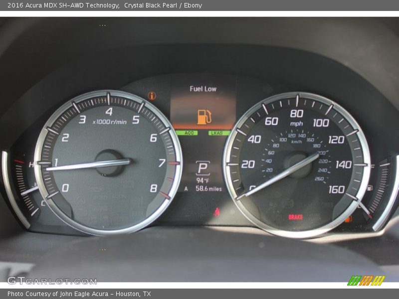  2016 MDX SH-AWD Technology SH-AWD Technology Gauges