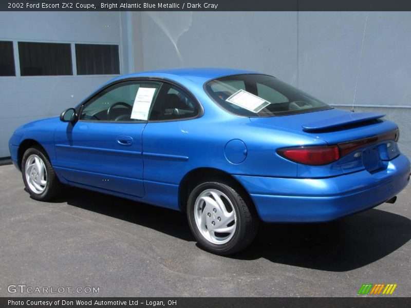 Bright Atlantic Blue Metallic / Dark Gray 2002 Ford Escort ZX2 Coupe