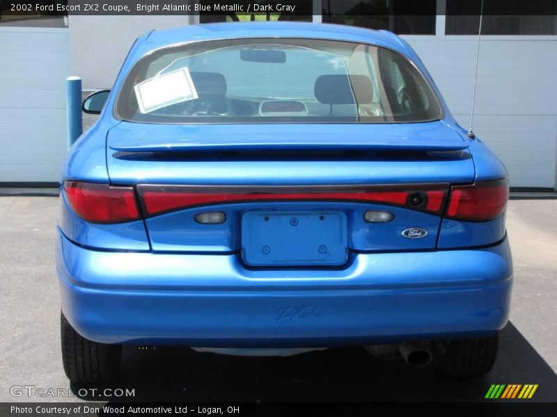 Bright Atlantic Blue Metallic / Dark Gray 2002 Ford Escort ZX2 Coupe