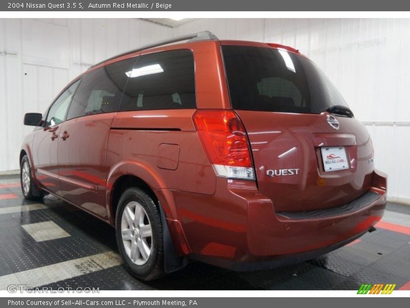 Autumn Red Metallic / Beige 2004 Nissan Quest 3.5 S