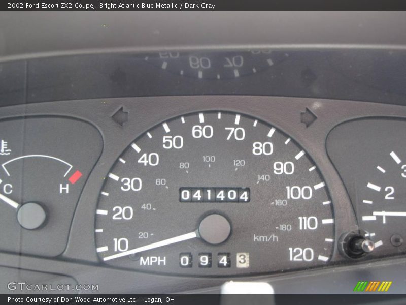 Bright Atlantic Blue Metallic / Dark Gray 2002 Ford Escort ZX2 Coupe