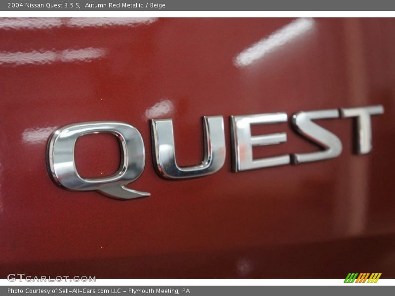 Autumn Red Metallic / Beige 2004 Nissan Quest 3.5 S