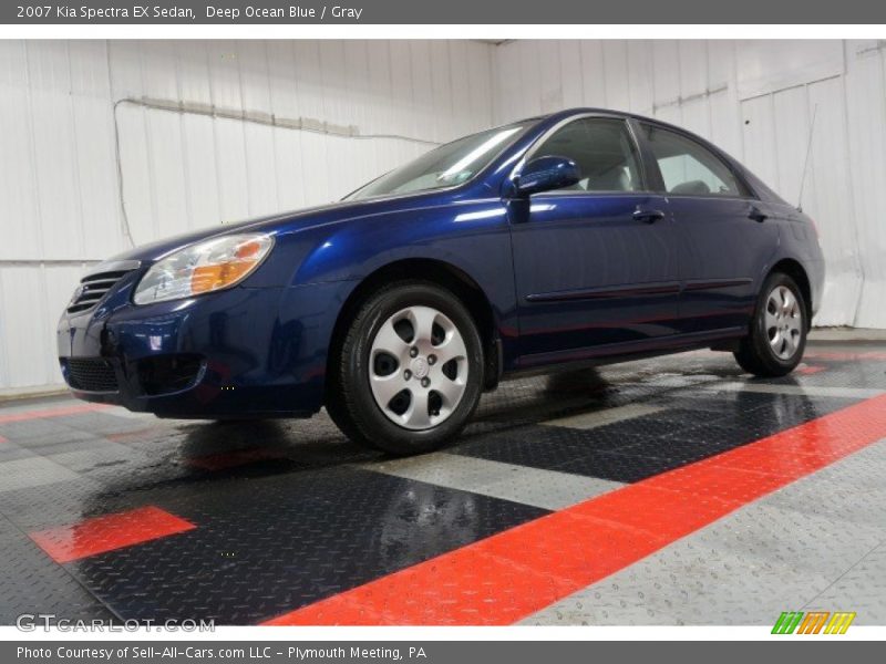 Deep Ocean Blue / Gray 2007 Kia Spectra EX Sedan