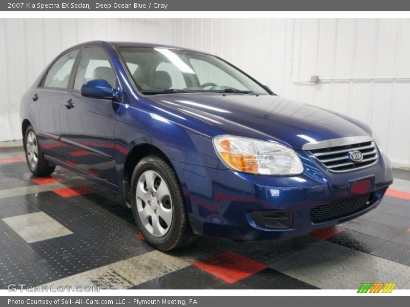 Deep Ocean Blue / Gray 2007 Kia Spectra EX Sedan