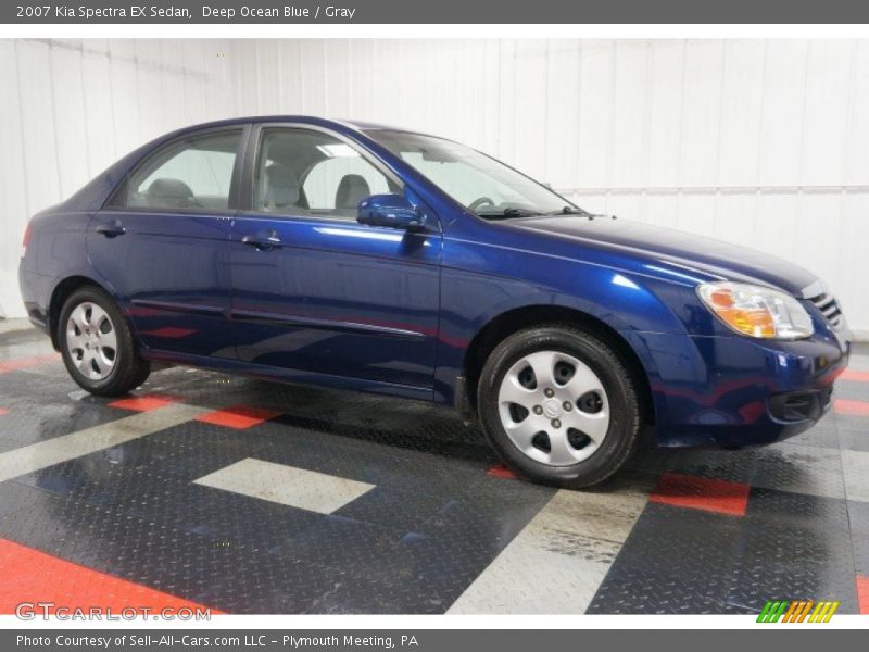 Deep Ocean Blue / Gray 2007 Kia Spectra EX Sedan