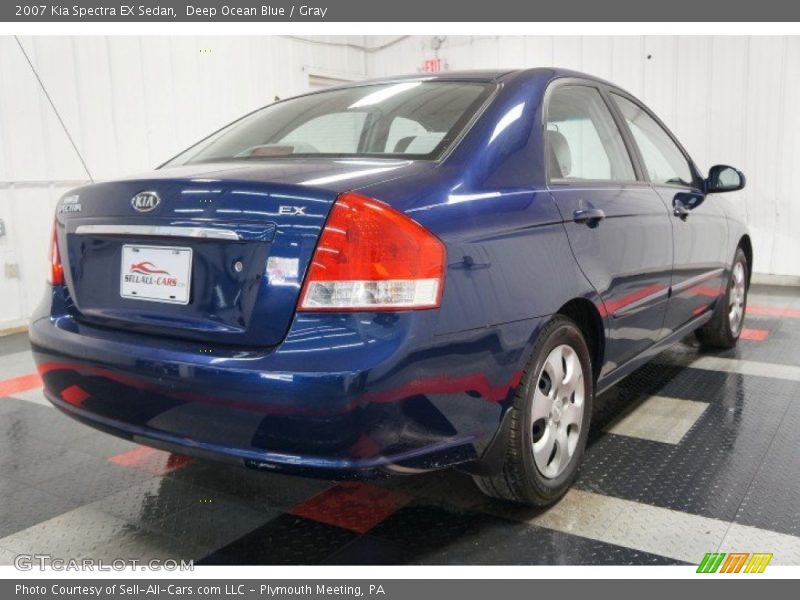 Deep Ocean Blue / Gray 2007 Kia Spectra EX Sedan