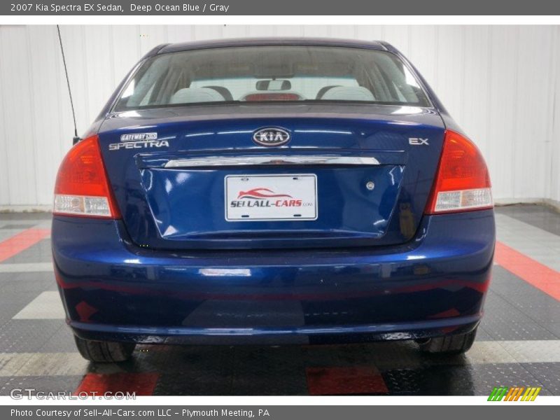 Deep Ocean Blue / Gray 2007 Kia Spectra EX Sedan