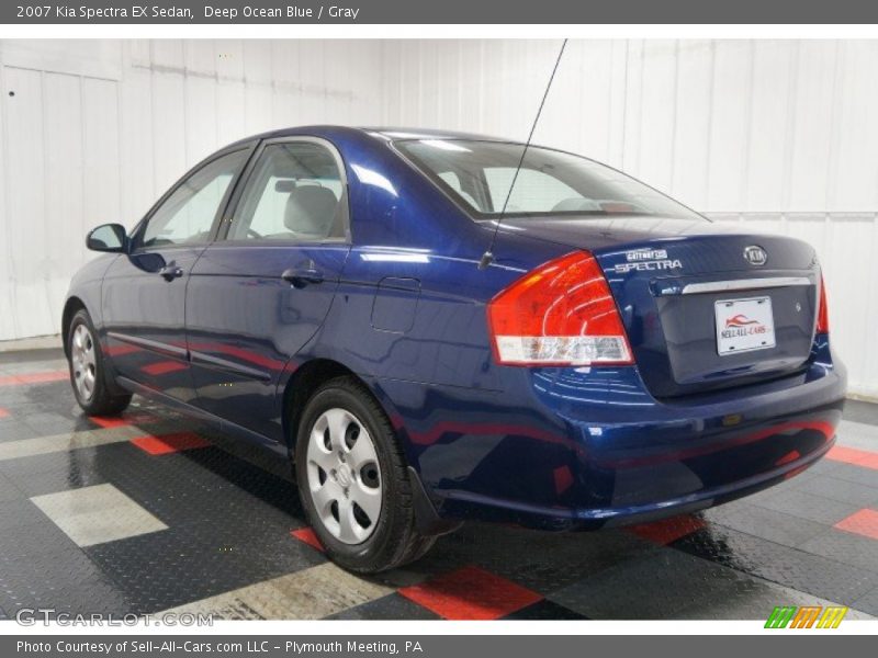 Deep Ocean Blue / Gray 2007 Kia Spectra EX Sedan