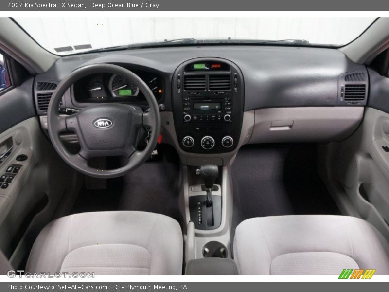 Deep Ocean Blue / Gray 2007 Kia Spectra EX Sedan