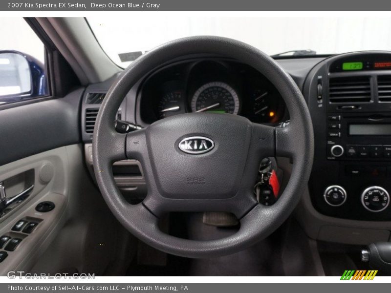 Deep Ocean Blue / Gray 2007 Kia Spectra EX Sedan
