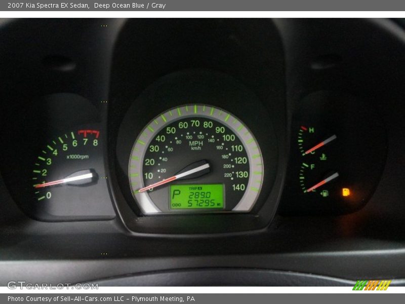 Deep Ocean Blue / Gray 2007 Kia Spectra EX Sedan