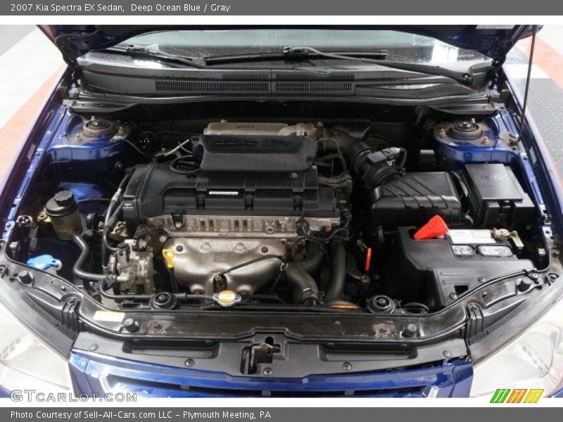 Deep Ocean Blue / Gray 2007 Kia Spectra EX Sedan