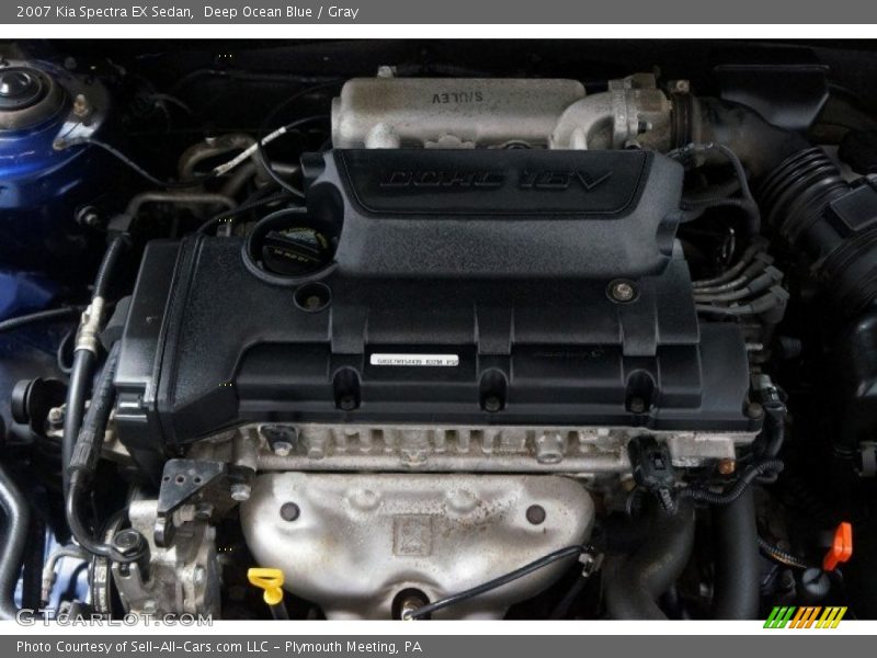 Deep Ocean Blue / Gray 2007 Kia Spectra EX Sedan