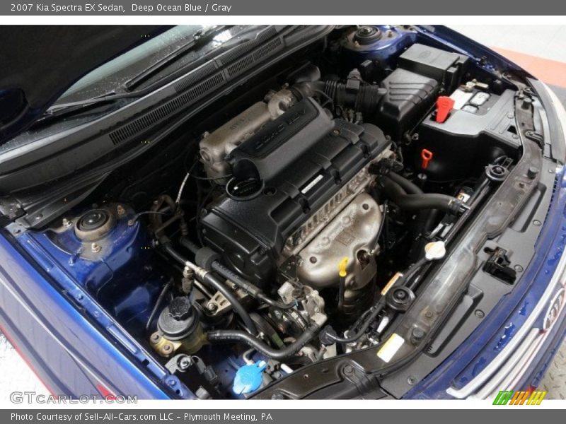 Deep Ocean Blue / Gray 2007 Kia Spectra EX Sedan