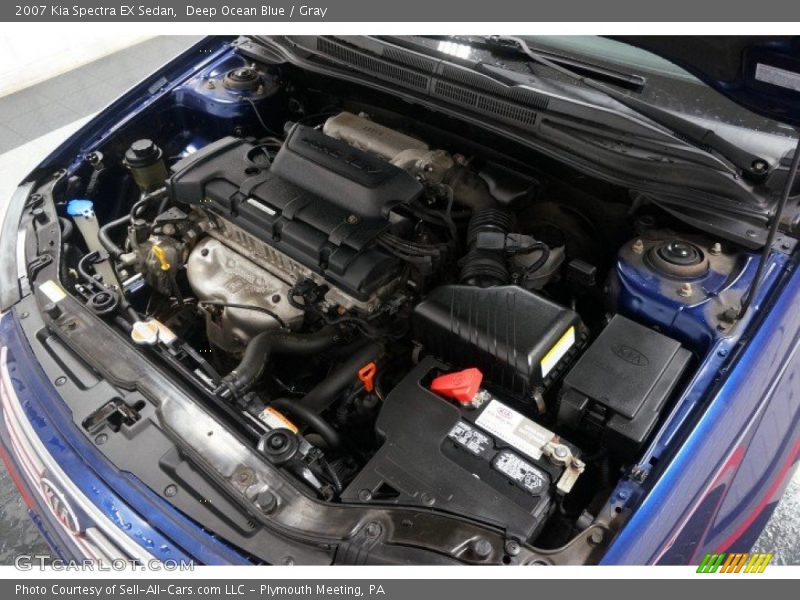 Deep Ocean Blue / Gray 2007 Kia Spectra EX Sedan