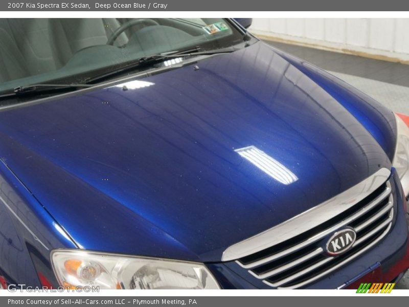 Deep Ocean Blue / Gray 2007 Kia Spectra EX Sedan