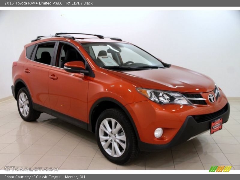 Hot Lava / Black 2015 Toyota RAV4 Limited AWD