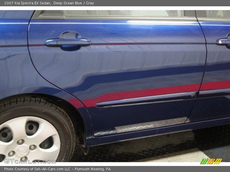 Deep Ocean Blue / Gray 2007 Kia Spectra EX Sedan