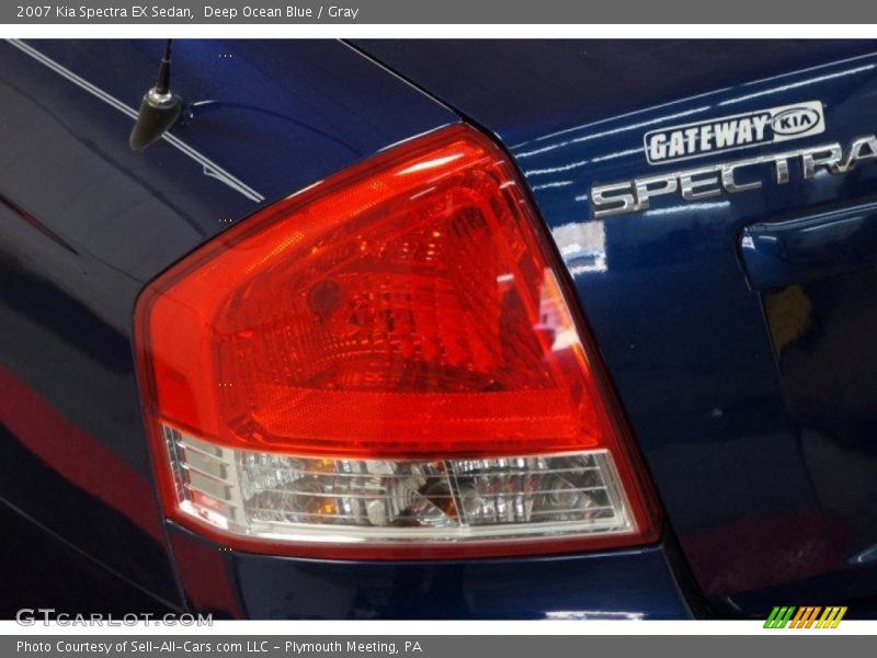 Deep Ocean Blue / Gray 2007 Kia Spectra EX Sedan