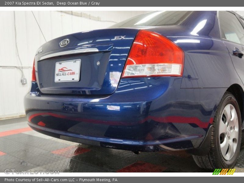 Deep Ocean Blue / Gray 2007 Kia Spectra EX Sedan