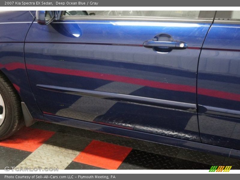 Deep Ocean Blue / Gray 2007 Kia Spectra EX Sedan