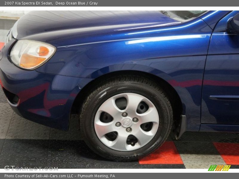 Deep Ocean Blue / Gray 2007 Kia Spectra EX Sedan