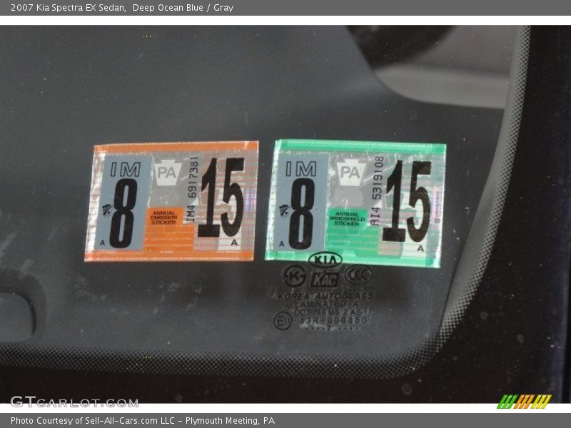 Deep Ocean Blue / Gray 2007 Kia Spectra EX Sedan