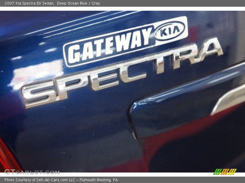 Deep Ocean Blue / Gray 2007 Kia Spectra EX Sedan