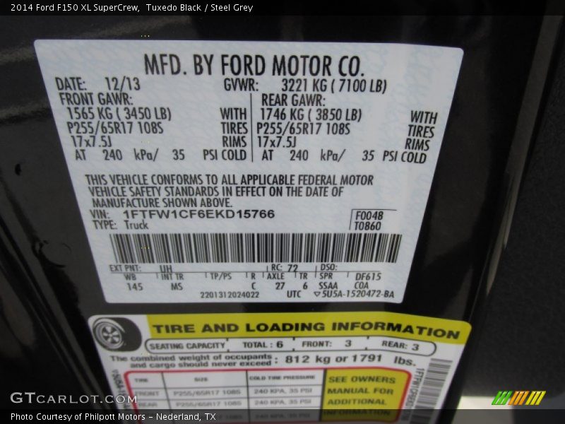 Tuxedo Black / Steel Grey 2014 Ford F150 XL SuperCrew