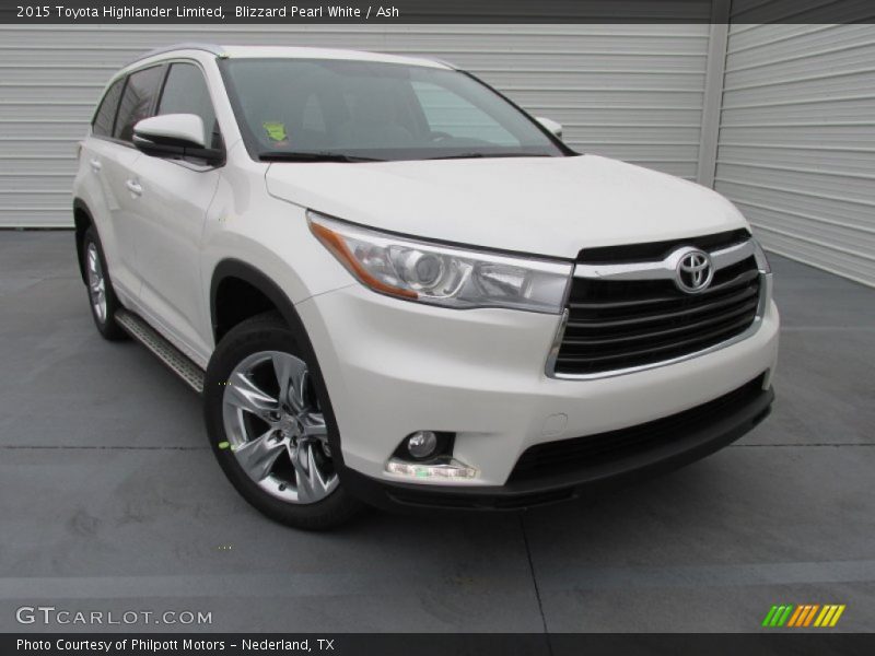 Blizzard Pearl White / Ash 2015 Toyota Highlander Limited