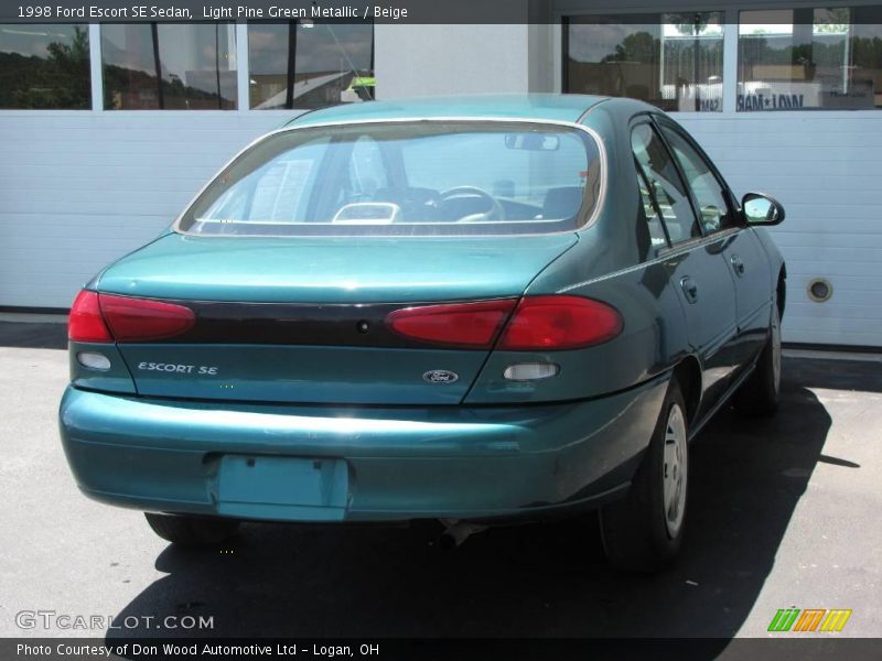 Light Pine Green Metallic / Beige 1998 Ford Escort SE Sedan