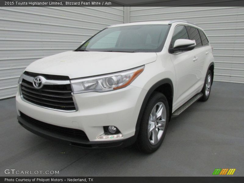 Blizzard Pearl White / Ash 2015 Toyota Highlander Limited