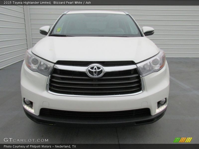 Blizzard Pearl White / Ash 2015 Toyota Highlander Limited