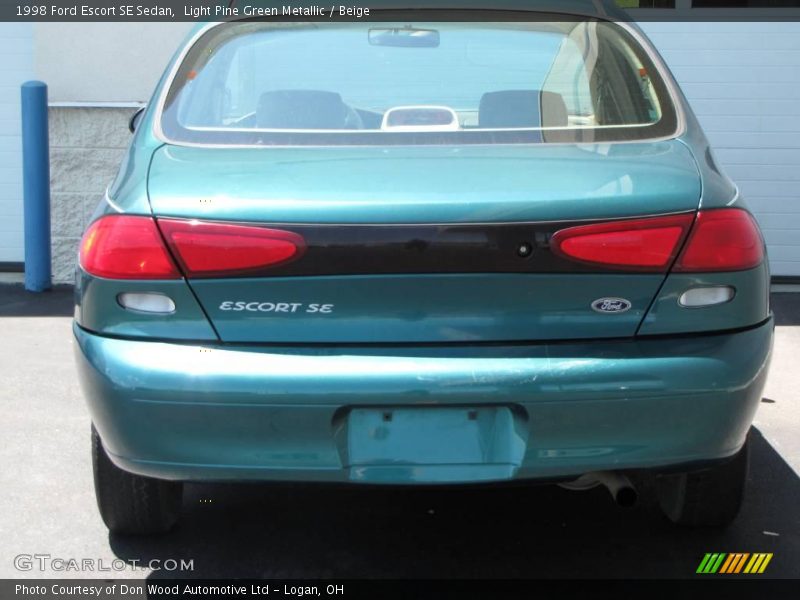 Light Pine Green Metallic / Beige 1998 Ford Escort SE Sedan