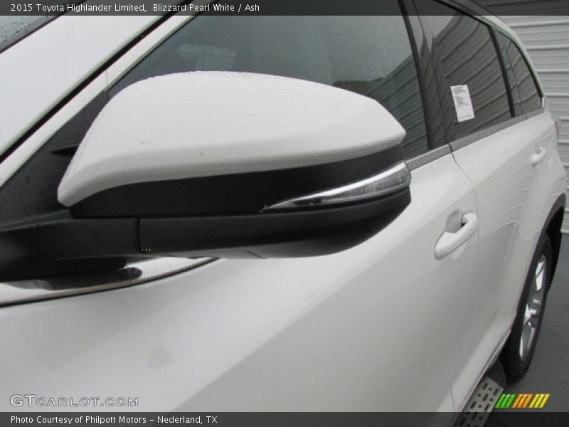 Blizzard Pearl White / Ash 2015 Toyota Highlander Limited