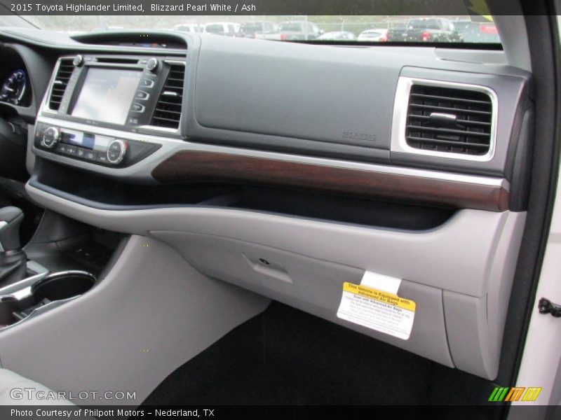Blizzard Pearl White / Ash 2015 Toyota Highlander Limited