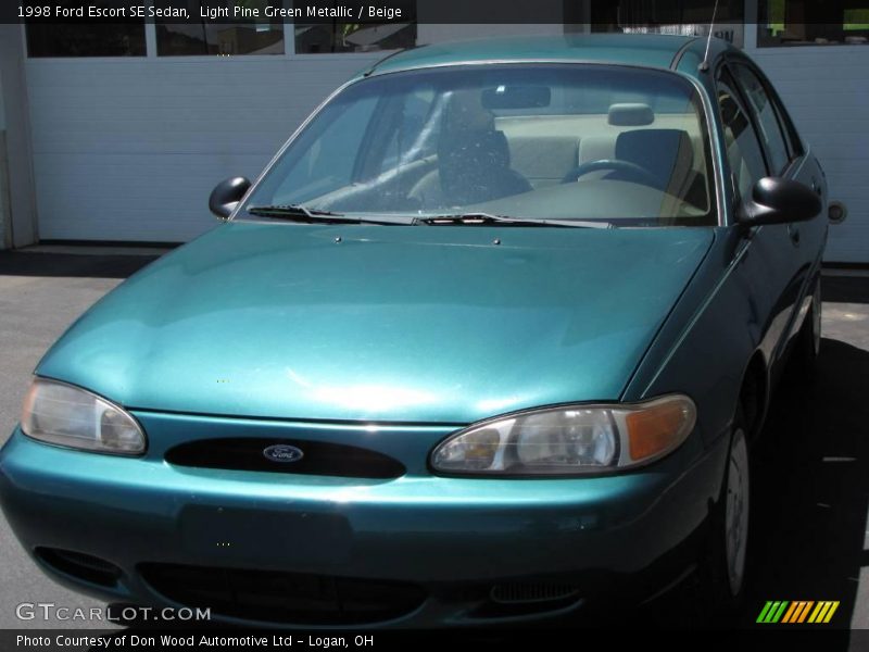 Light Pine Green Metallic / Beige 1998 Ford Escort SE Sedan
